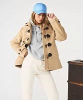 Картинка Пальто-дафлкот Womens Short Elysian Fitted Luxury Herringbone Camel