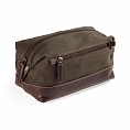 Loake Thyne Wash Bag Olive Waxy