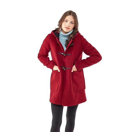 Пальто-дафлкот Womens Abberley Mid Length Horn Toggles Burgundy