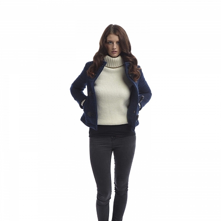 Женское пальто-дафлкот Original Montgomery Short Mayfair Knitted Indigo