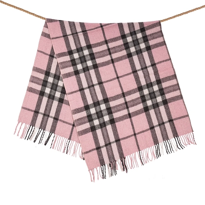 4Картинка Плед Wool Blend Tartan Knee Blanket Thomson Pink