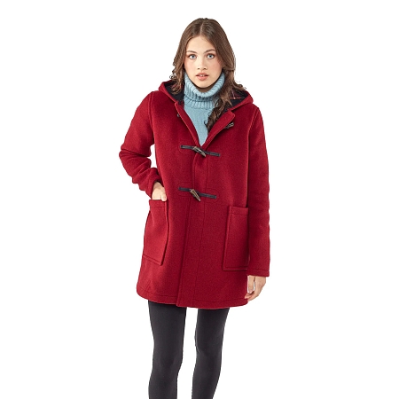Пальто-дафлкот Womens Abberley Mid Length Horn Toggles Burgundy