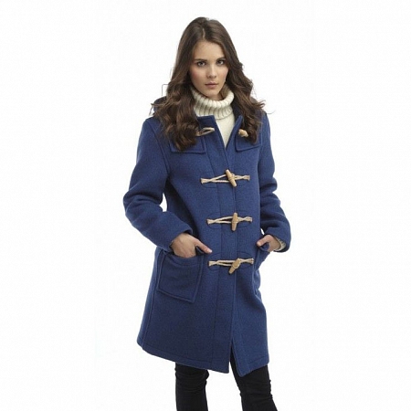 Original Montgomery Womens Wooden Toggle Duffle Coat ROYAL BLUE