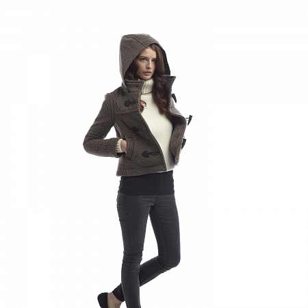 Женское пальто-дафлкот Original Montgomery Short Mayfair Knitted Fawn