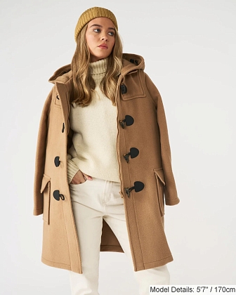 4Картинка Пальто-дафлкот Original Montgomery Womens Long Elysian Classic Luxury Herringbone Camel