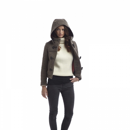 Женское пальто-дафлкот Original Montgomery Short Mayfair Knitted Fawn
