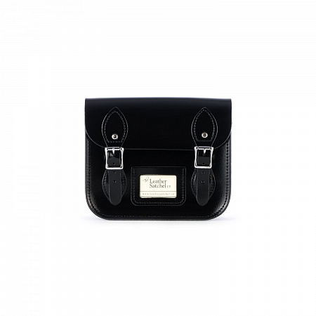Mini Satchel Patent Pitch Black
