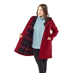 Картинка Пальто-дафлкот Womens Abberley Mid Length Horn Toggles Burgundy