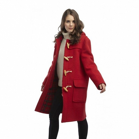 Original Montgomery Womens Wooden Toggle Duffle Coat RED