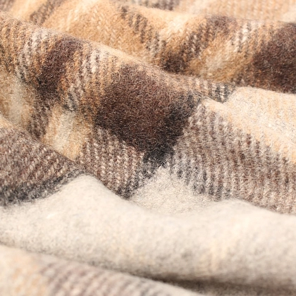 4Картинка Плед Highland Wool Blend Tartan Blanket Mackellar Natural