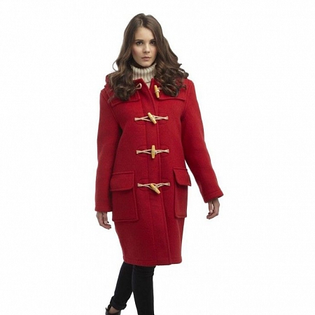Original Montgomery Womens Wooden Toggle Duffle Coat RED