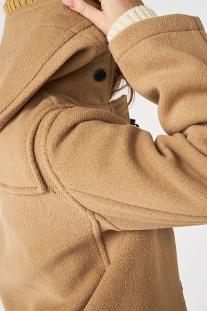 Пальто-дафлкот Original Montgomery Womens Long Elysian Classic Luxury Herringbone Camel