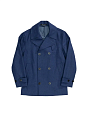 Original Montgomery Lined Pea Coat Navy Blue