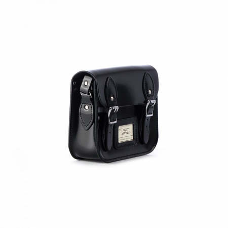 Mini Satchel Patent Pitch Black