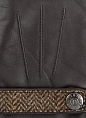 Dents Women's Wool Lined Leather Gloves with Abraham Moon Tweed Detail