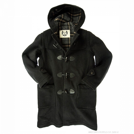Пальто-дафлкот British Duffle Long Duffle Coat Charcoal