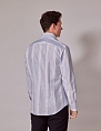 Hawes & Curtis Brandon Navy & White Floral Slim Diamond Weave Shirt - Mid-Collar