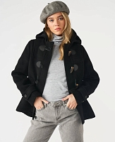 Картинка Пальто-дафлкот Womens Short Elysian Fitted Luxury Herringbone Black